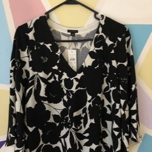 Ann Taylor Blouse in Black and White